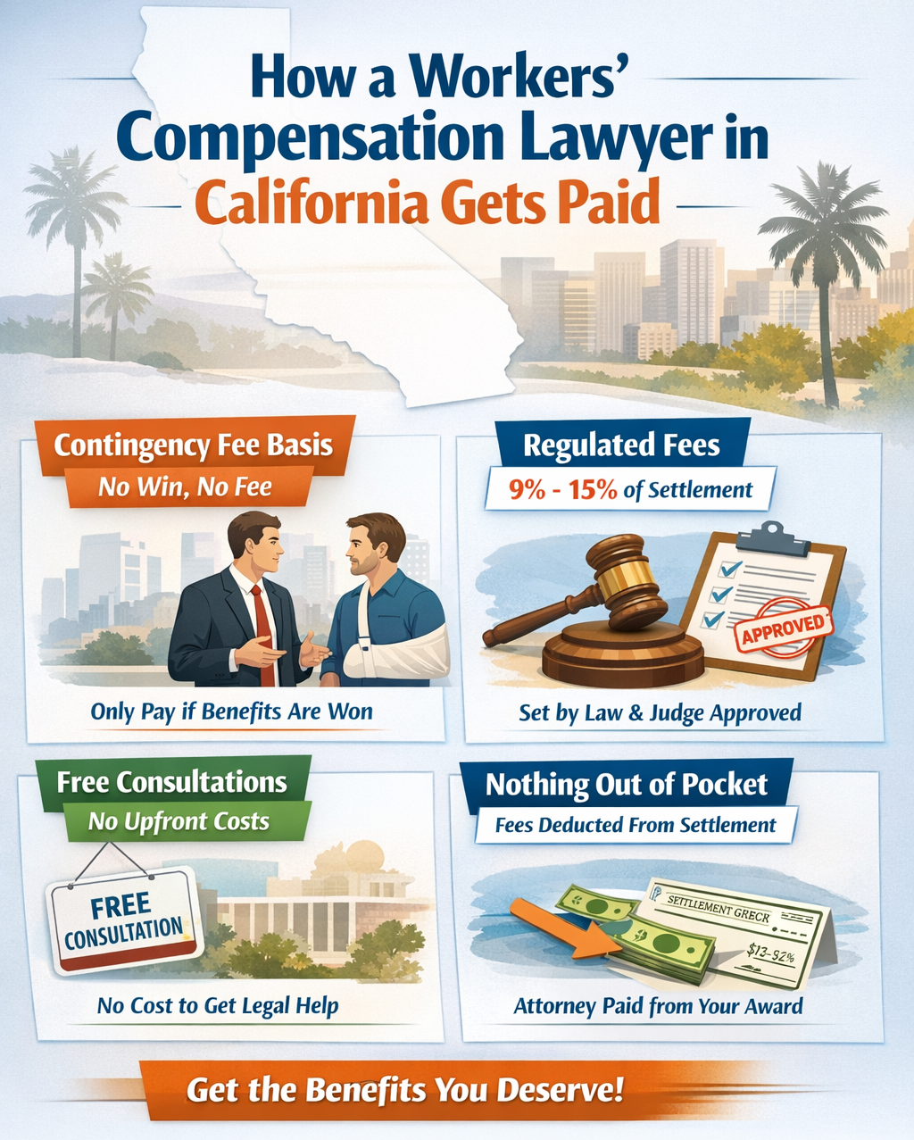 how much do workers comp lawyers charge?