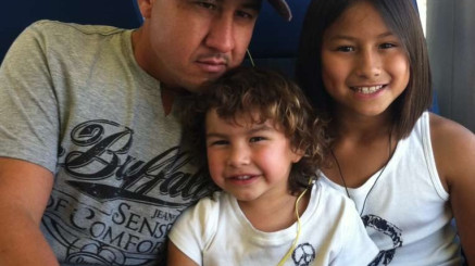 Tustin police shooting victim Luis Garcia & Daughters