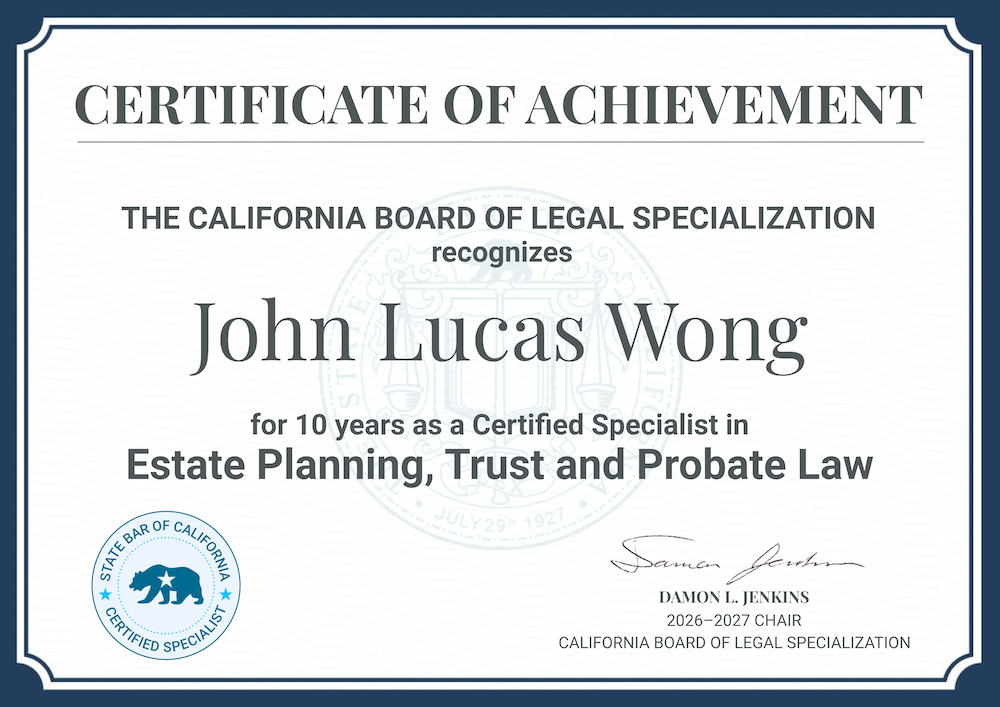 OC Attorney Earns 10 Year Certificate from California State Bar for Specialization